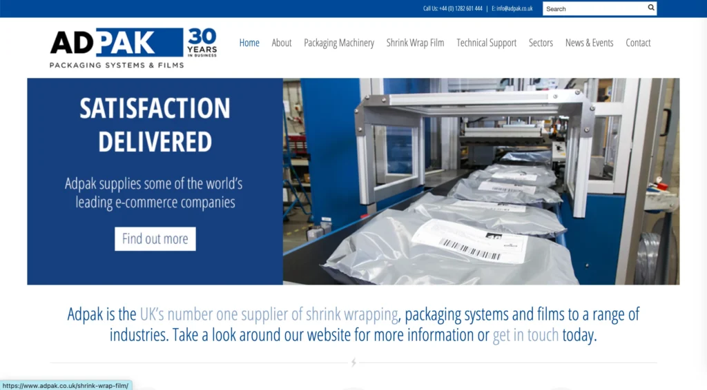 Adpak website