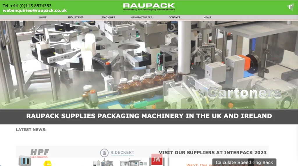 Raupack website