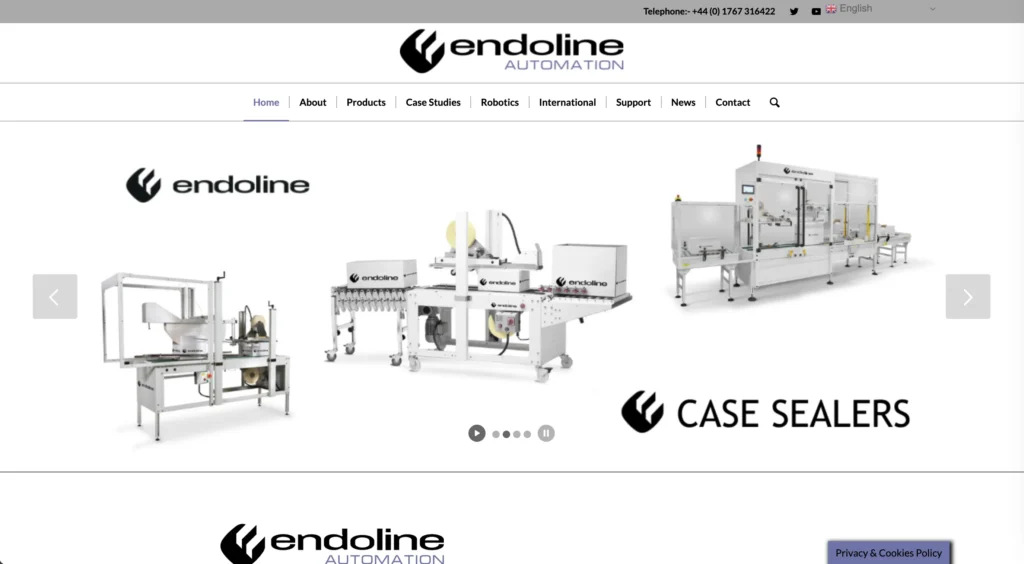 Endoline Automation website